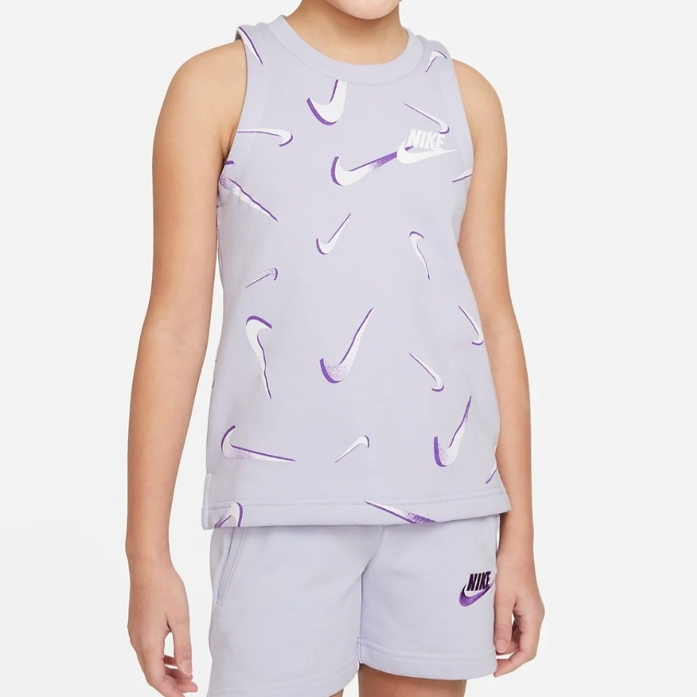 Nike logo French Terry Tank‎ Top Size Big Kids Girls L